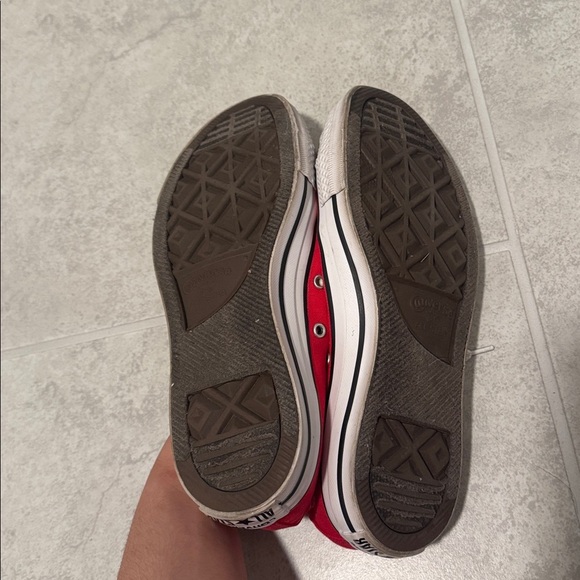 Converse Red Canvas Shoes with White Accents - Picture 5 of 5